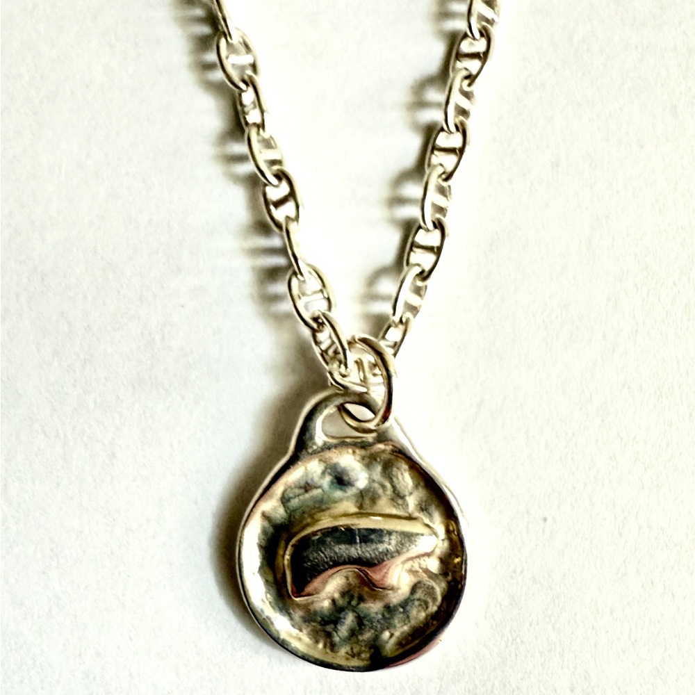 Golden Bear of Vail Signature Sterling Silver Charm, with 925 Mariner Chain